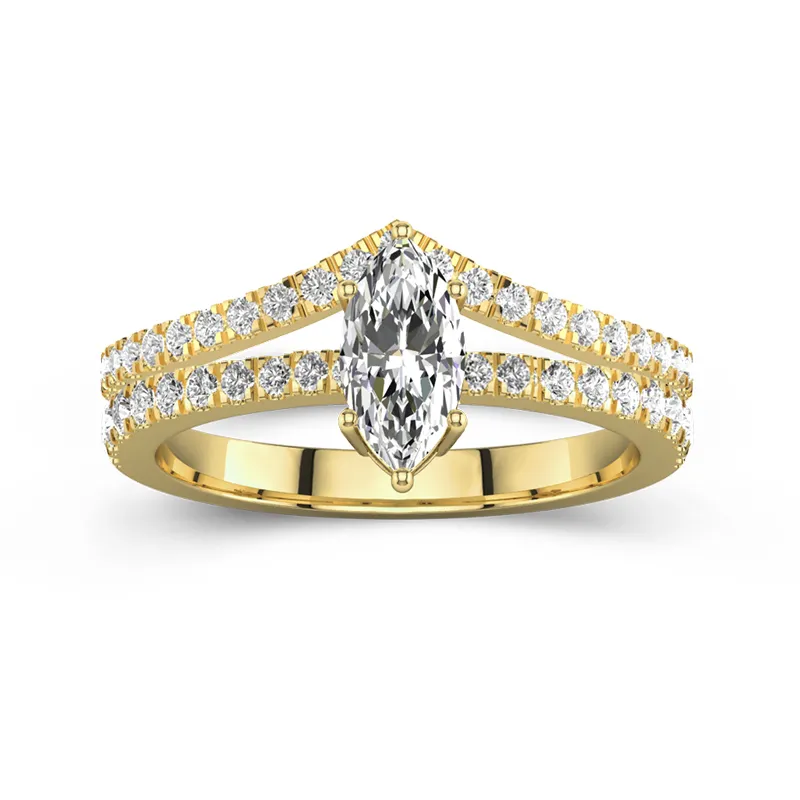 18K Yellow Gold Plated Classic Bridal Set