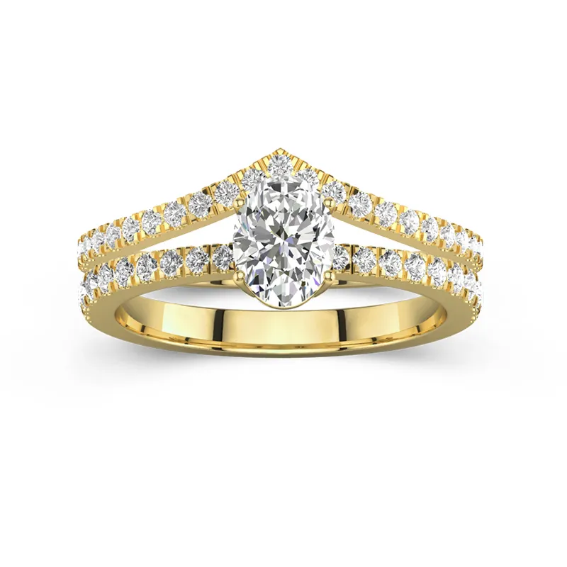 18K Yellow Gold Plated Classic Bridal Set