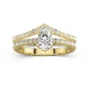 Or jaune 18 carats Plaqué Classique Ensemble nuptial