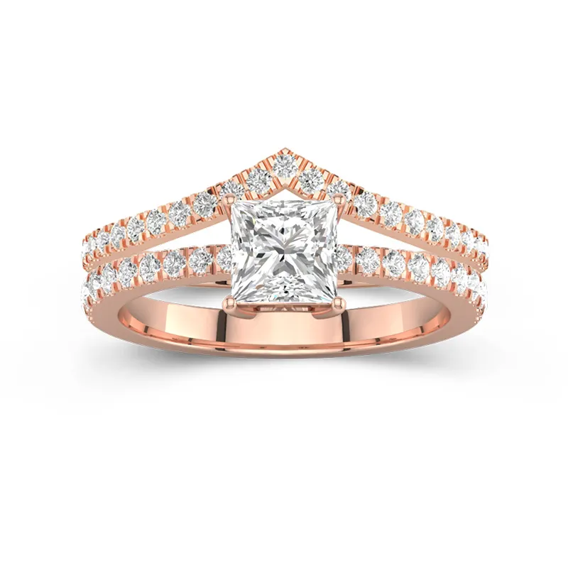 18K Rose Gold Plated Classic Bridal Set