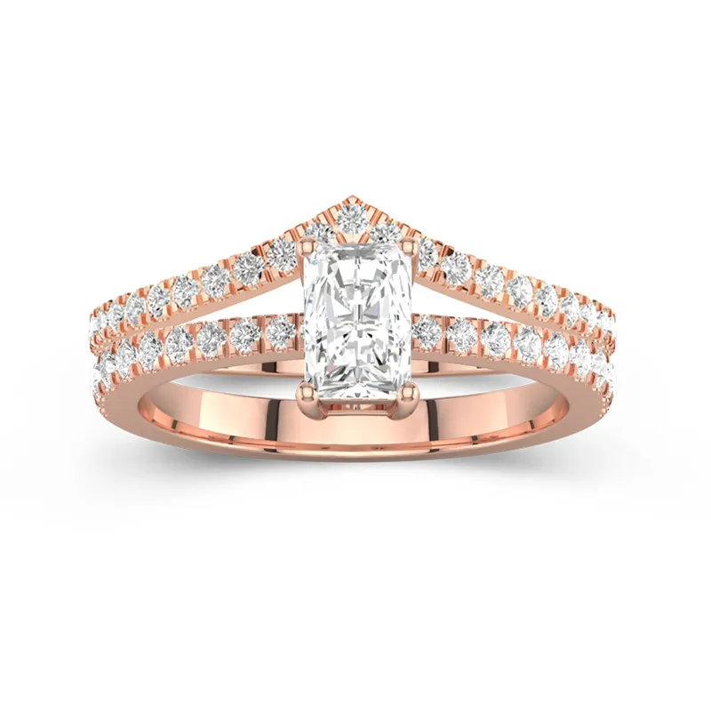 18K Rose Gold Plated Classic Bridal Set