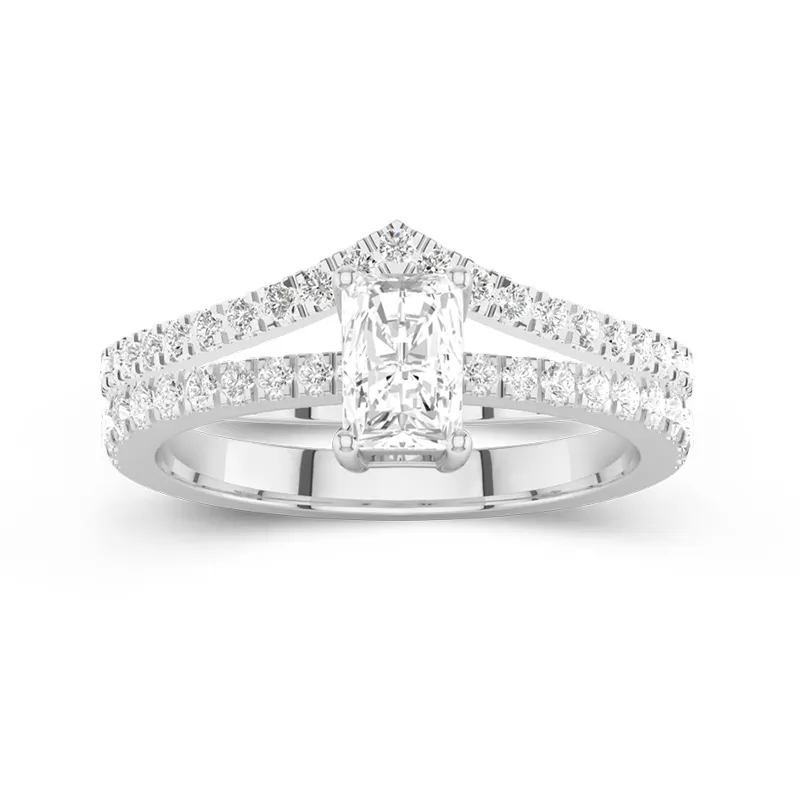 White Gold Plated Classic Bridal Set