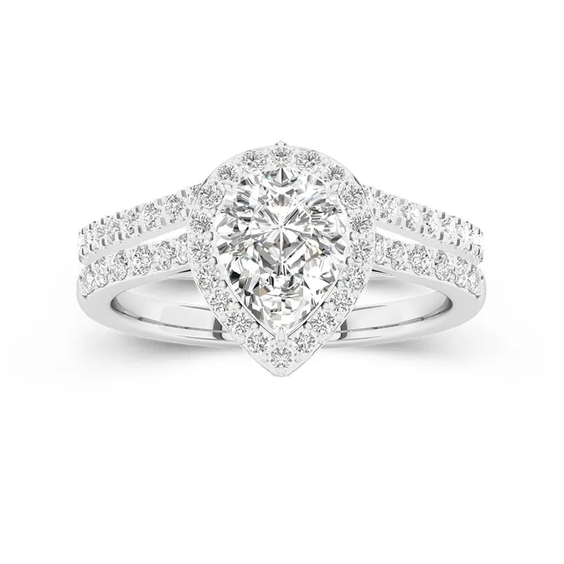 Plated Vintage Wedding Ring Set