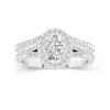 Halo Bridal Set 1.50ct Moissanite