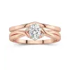 Prong Wedding Ring Set 1.00ct Moissanite