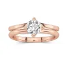 Solitaire East West Bridal Set 1.00ct Moissanite