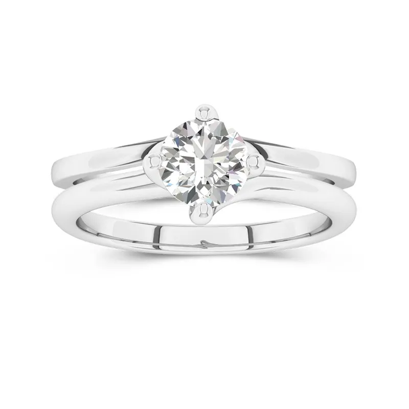 Solitaire Est Ouest Ensemble nuptial 1.00ct Moissanite