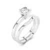 2.00ct Moissanite Wedding Ring Set 925 Sterling Silver