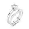 1.50ct Moissanite Wedding Ring Set 14K White Gold