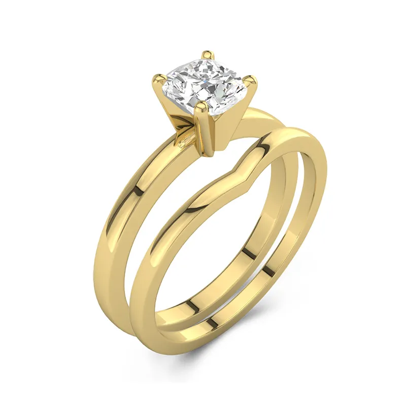 1.50ct Moissanite Wedding Ring Set 14K Gold