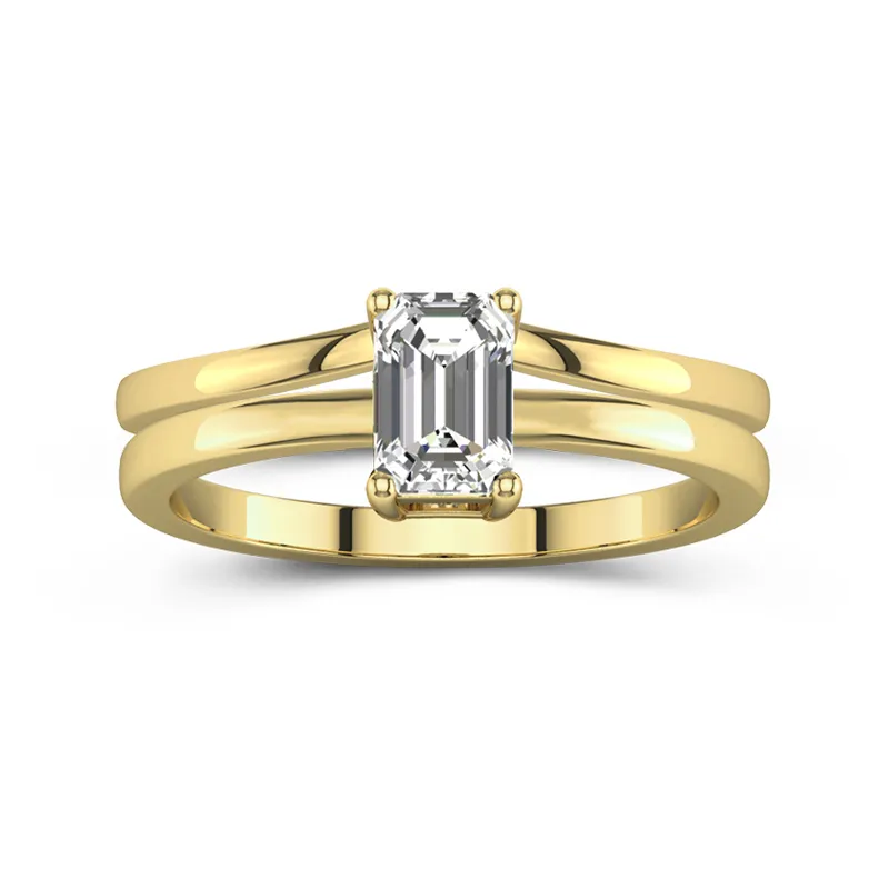 2.00ct Moissanite Wedding Ring Set 18K Gold