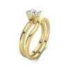 1.50ct Moissanite Wedding Ring Set 18K Gold