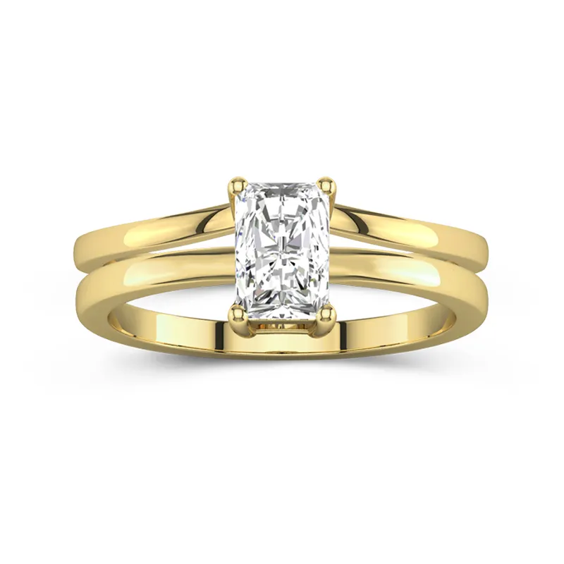 2.00ct Moissanite Wedding Ring Set 18K Gold