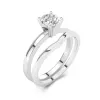 2.00ct Moissanite Wedding Ring Set 925 Sterling Silver