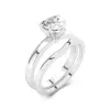 Classic Heart Cut Wedding Ring Set