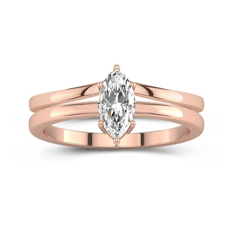 Classic Marquise Cut Wedding Ring Set