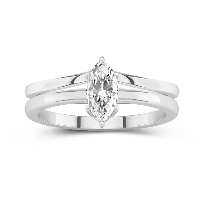 Classic Marquise Cut Wedding Ring Set