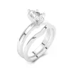 Classic Pear Cut Wedding Ring Set