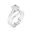 Cathedral East West Bridal Set 1.50ct Moissanite