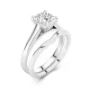 Cathedral East West Bridal Set 1.50ct Moissanite