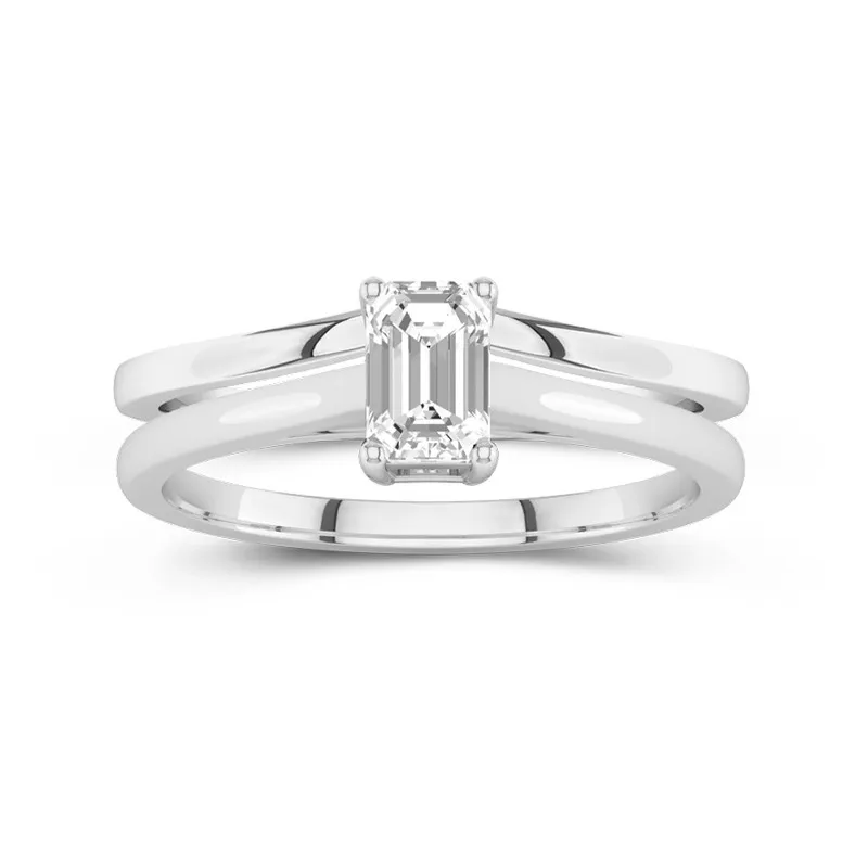 Cathédrale Est Ouest Ensemble nuptial 2.00ct Moissanite