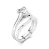 Cathedral East West Bridal Set 1.00ct Moissanite