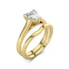 Cathedral East West Bridal Set 1.00ct Moissanite