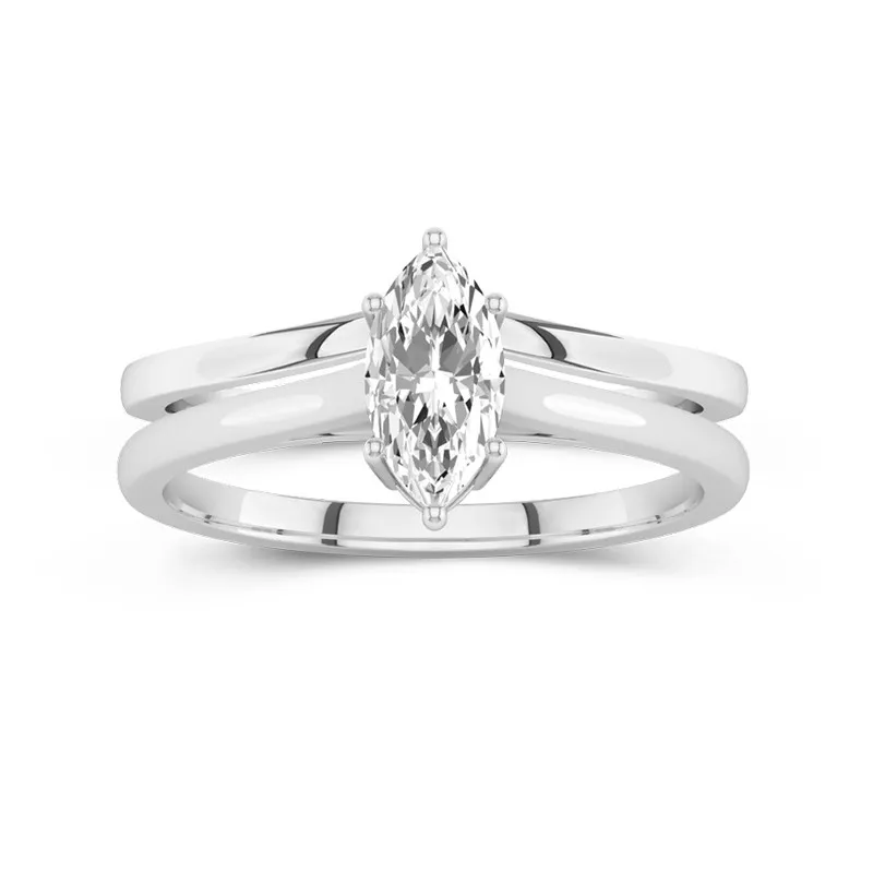 Cathedral East West Bridal Set 2.00ct Moissanite