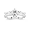 Cathedral East West Bridal Set 1.00ct Moissanite