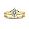 Cathedral East West Bridal Set 2.00ct Moissanite