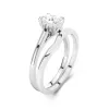 Cathedral East West Bridal Set 2.00ct Moissanite