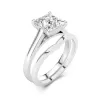 Cathedral East West Bridal Set 1.50ct Moissanite