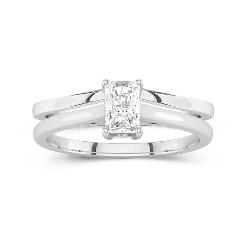 Cathedral East West Bridal Set 1.00ct Moissanite