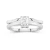 Cathedral East West Bridal Set 0.80ct Moissanite