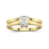 Cathedral East West Bridal Set 0.80ct Moissanite