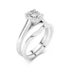 Cathedral East West Bridal Set 1.00ct Moissanite