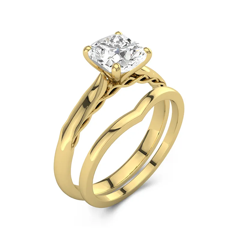 14K Gold Moissanite Bridal Set