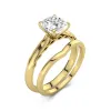 18K Gold Moissanite Bridal Set