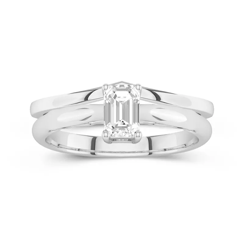 Argent sterling 925 Moissanite Ensemble nuptial