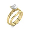 18K Gold Moissanite Bridal Set