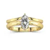 18K Gold Moissanite Bridal Set