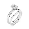 925 Sterling Silver Moissanite Bridal Set