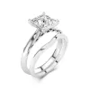 18K White Gold Moissanite Bridal Set