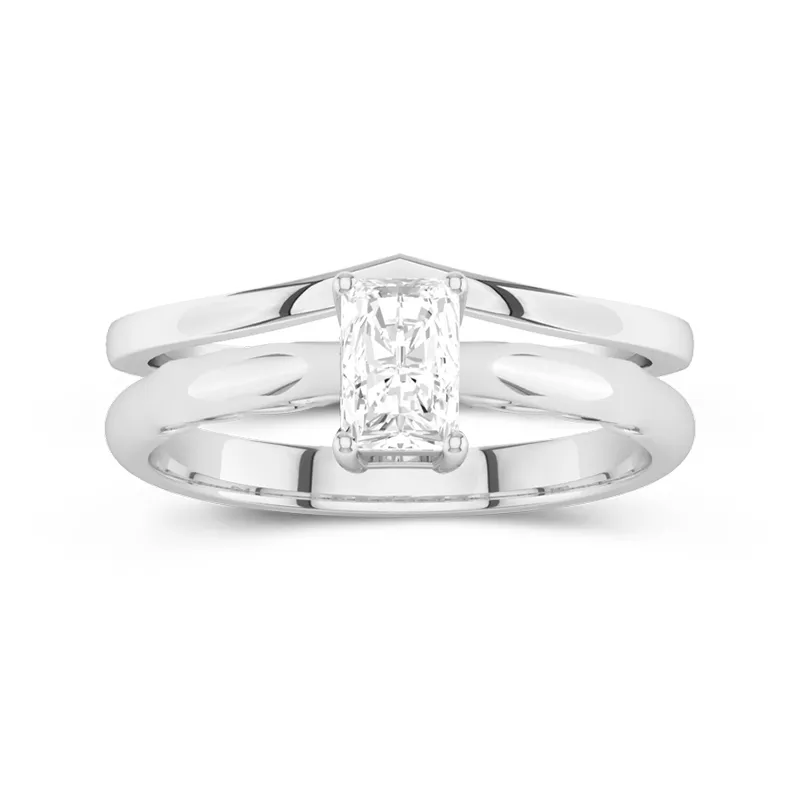 Argent sterling 925 Moissanite Ensemble nuptial