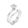 925 Sterling Silver Moissanite Bridal Set