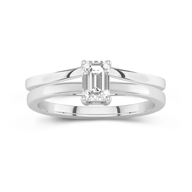 Platine Moissanite Ensemble nuptial