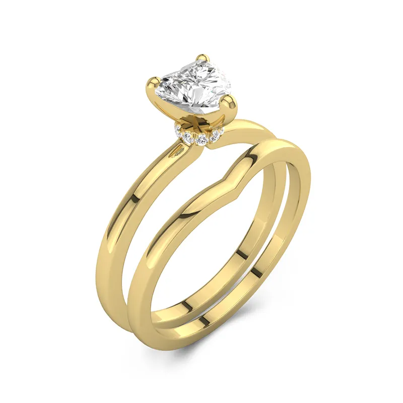 14K Gold Moissanite Bridal Set