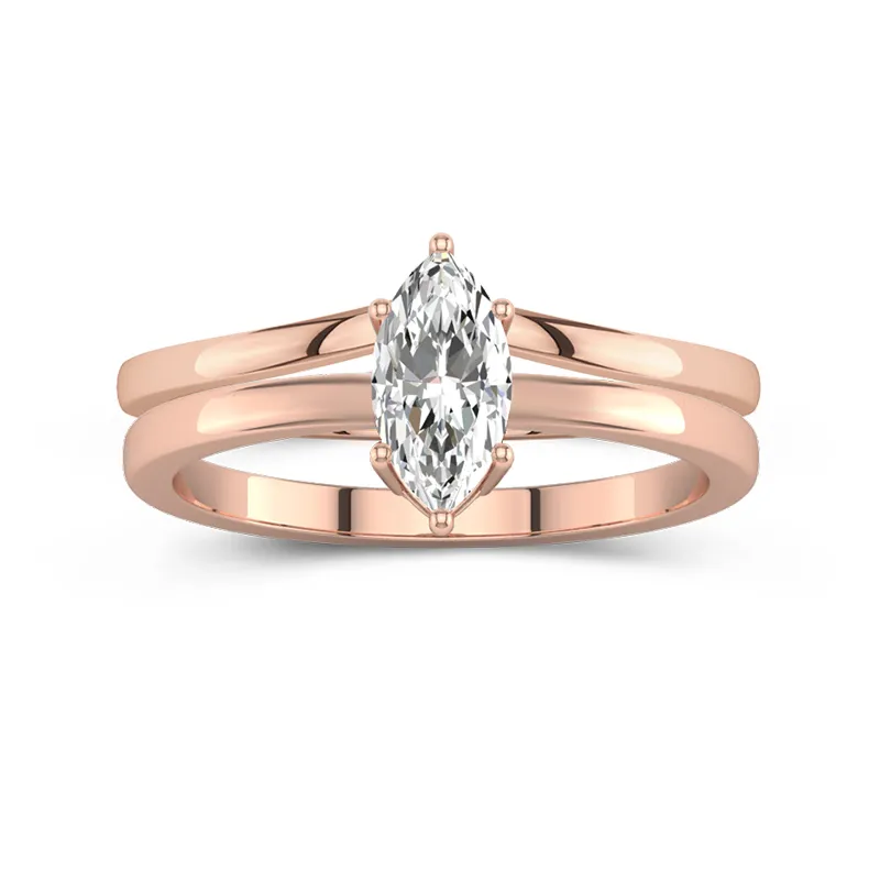 14K Rose Gold Moissanite Bridal Set