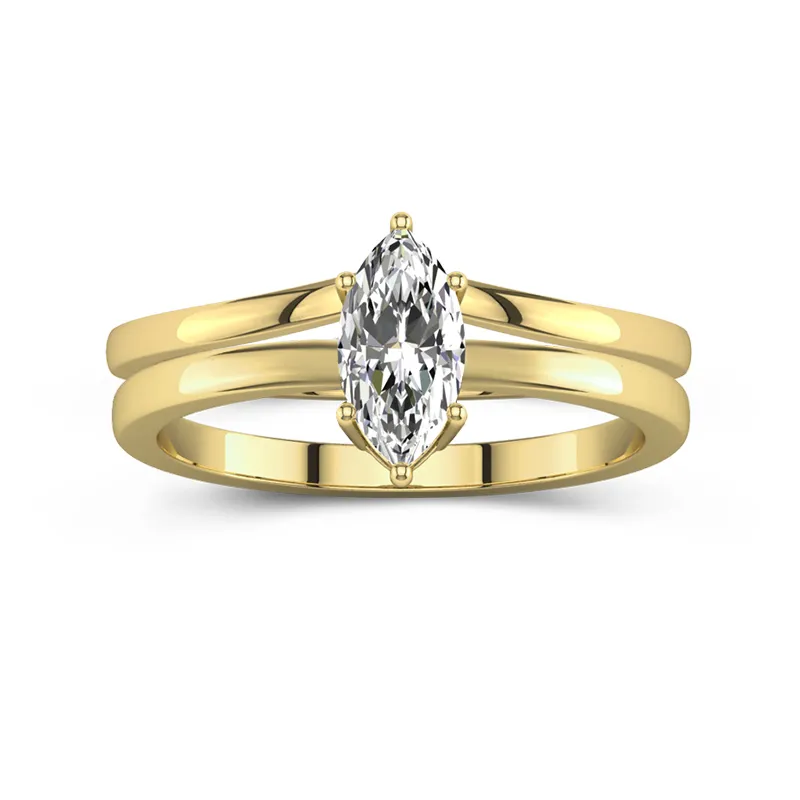 14K Gold Moissanite Bridal Set