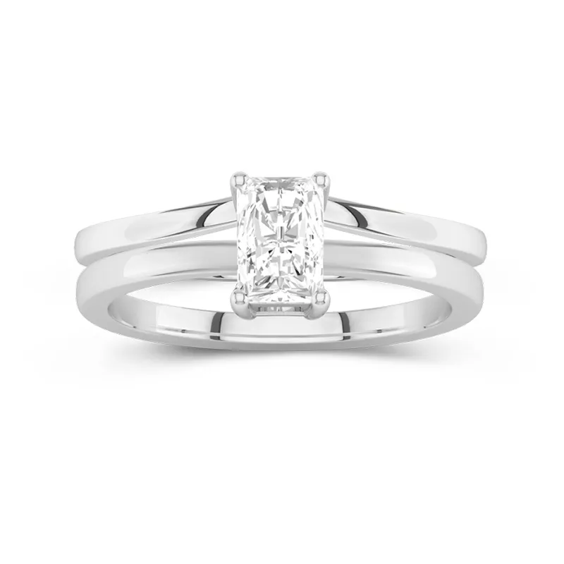 Platine Moissanite Ensemble nuptial